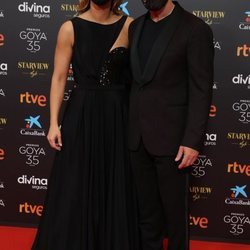 Antonio Banderas y María Casado en la alfombra roja de los Goya 2021