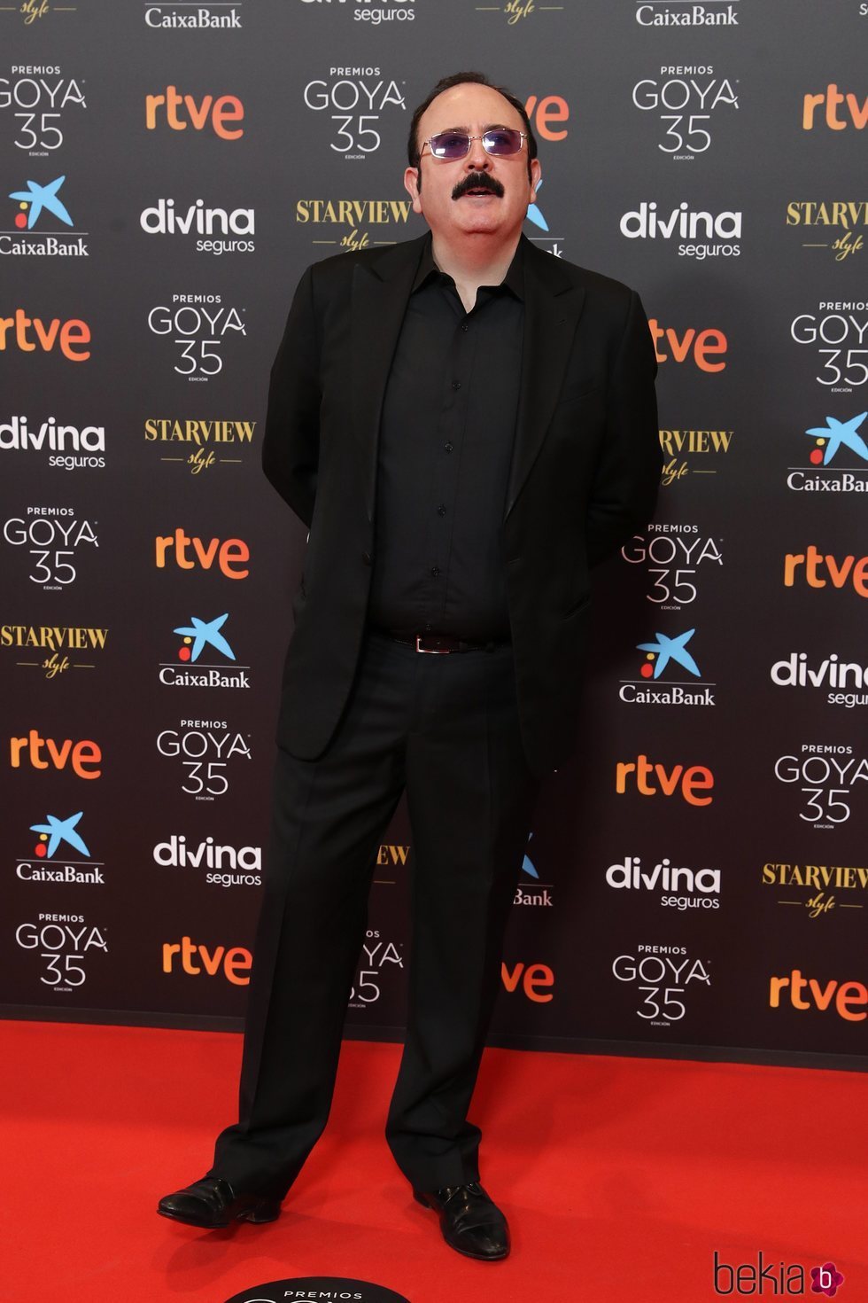 Carlos Areces en la alfombra roja de los Goya 2021