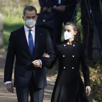 Los Reyes Felipe y Letizia en los Jardines del Palacio Real en el Acto de Reconocimiento y Memoria a todas las Víctimas del Terrorismo en Madrid