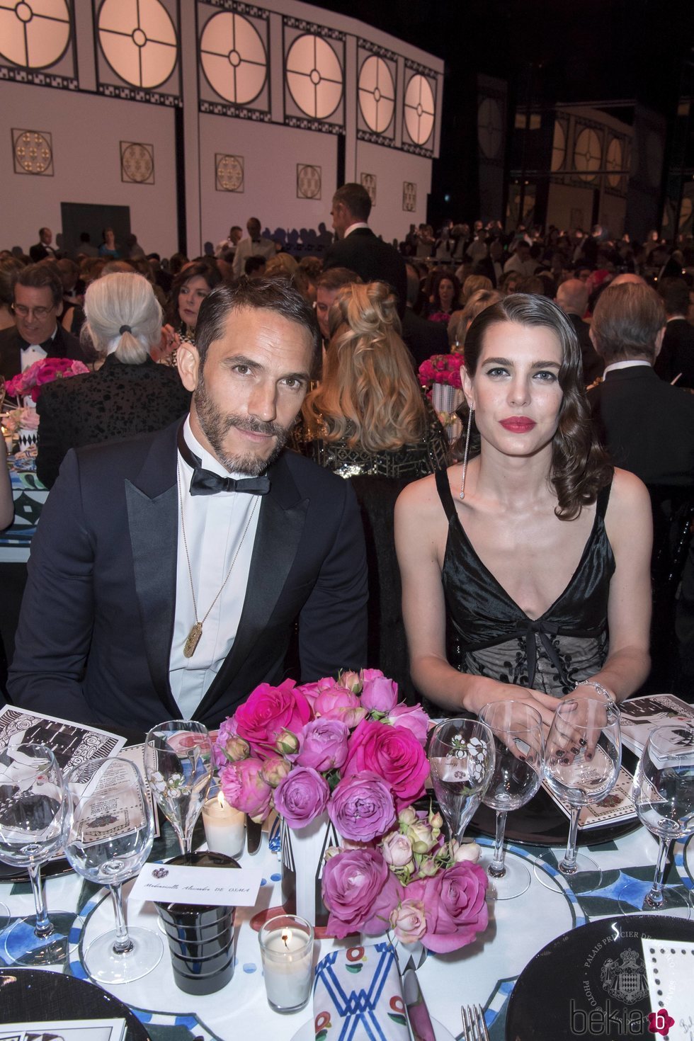 Sébastien Jondeau y Carlota Casiraghi en el Baile de la Rosa de 2017