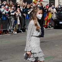 La Princesa Leonor a su llegada a su primer acto oficial en solitario