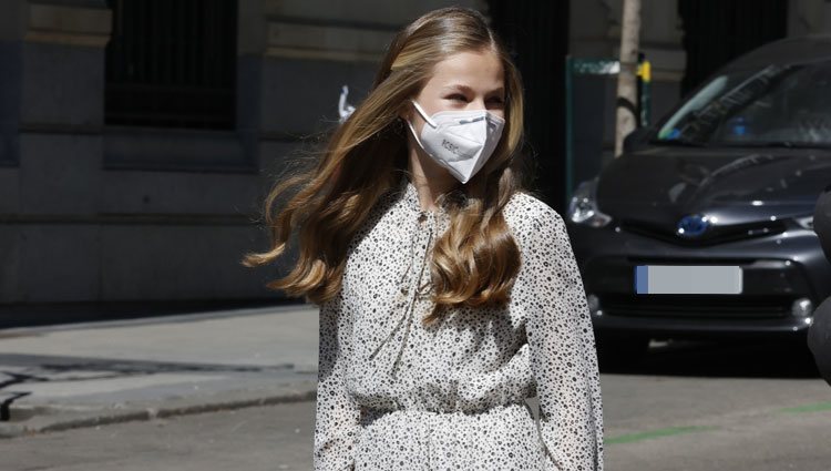 La Princesa Leonor en su primer acto oficial en solitario en el Instituto Cervantes