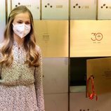 La Princesa Leonor en la Caja de las Letras del Instituto Cervantes en su primer acto oficial en solitario