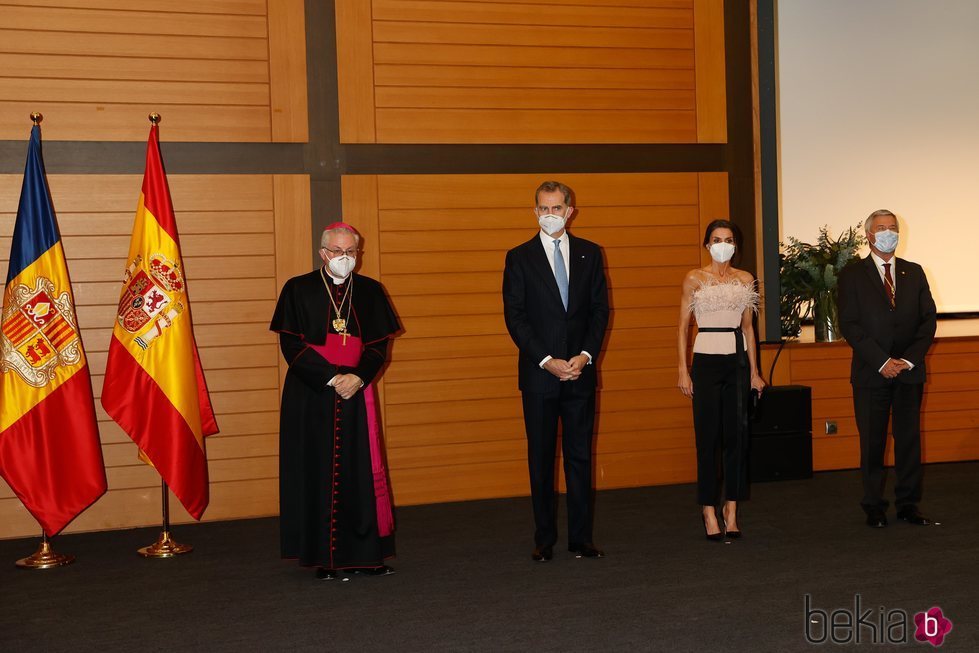 Los Reyes Felipe y Letizia con los copríncipes de Andorra en la cena oficial durante su Viaje de Estado a Andorra