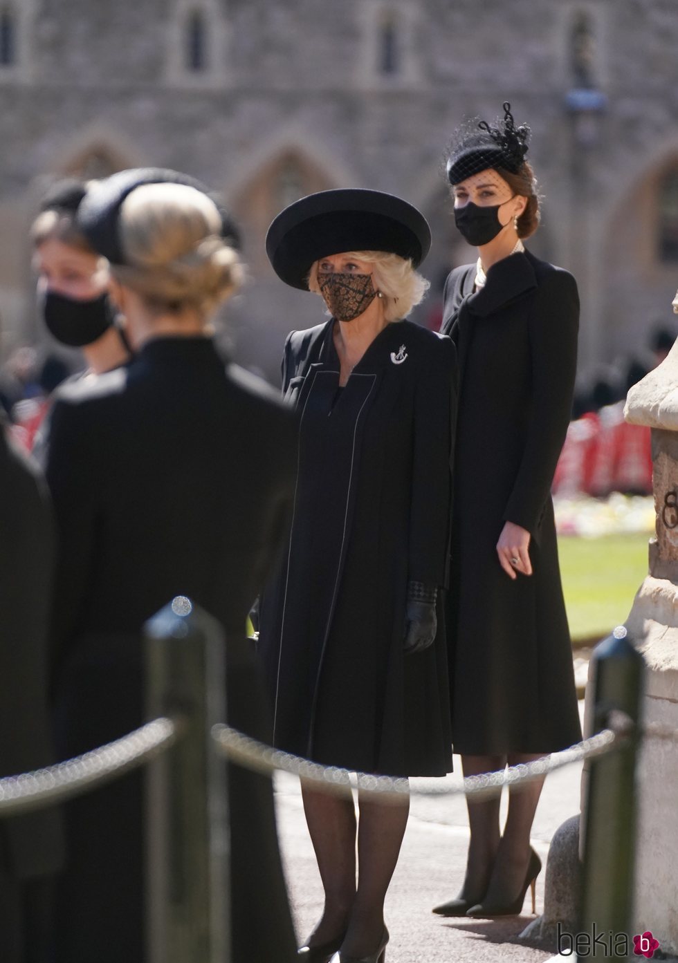 Kate Middleton y Camilla Parker en el funeral del Duque de Edimburgo