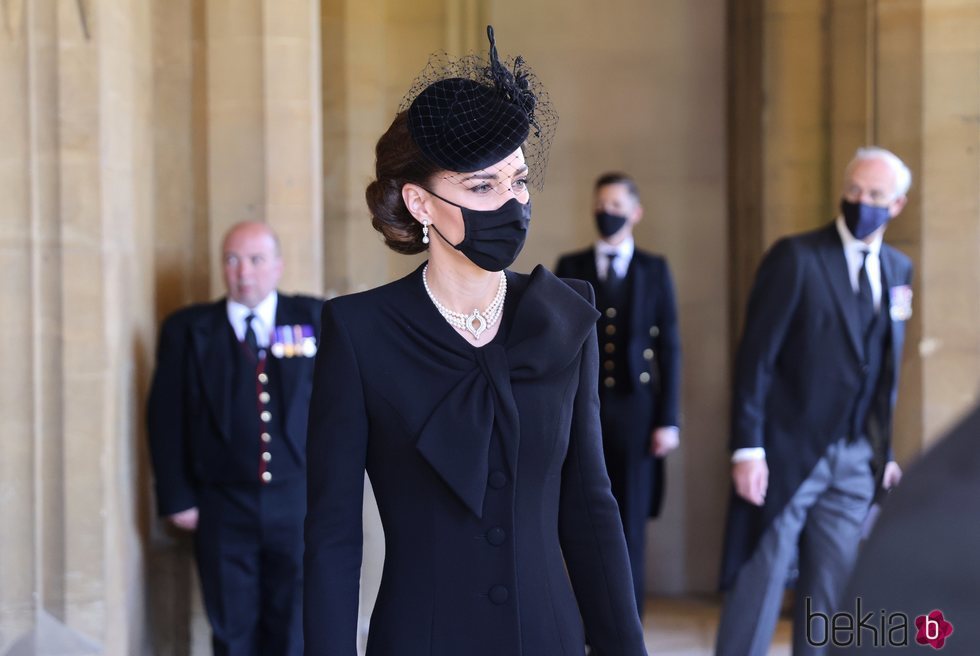 Kate Middleton es fotografiada durante el funeral del Duque de Edimburgo