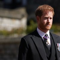 El Príncipe Harry en el funeral del Duque de Edimburgo