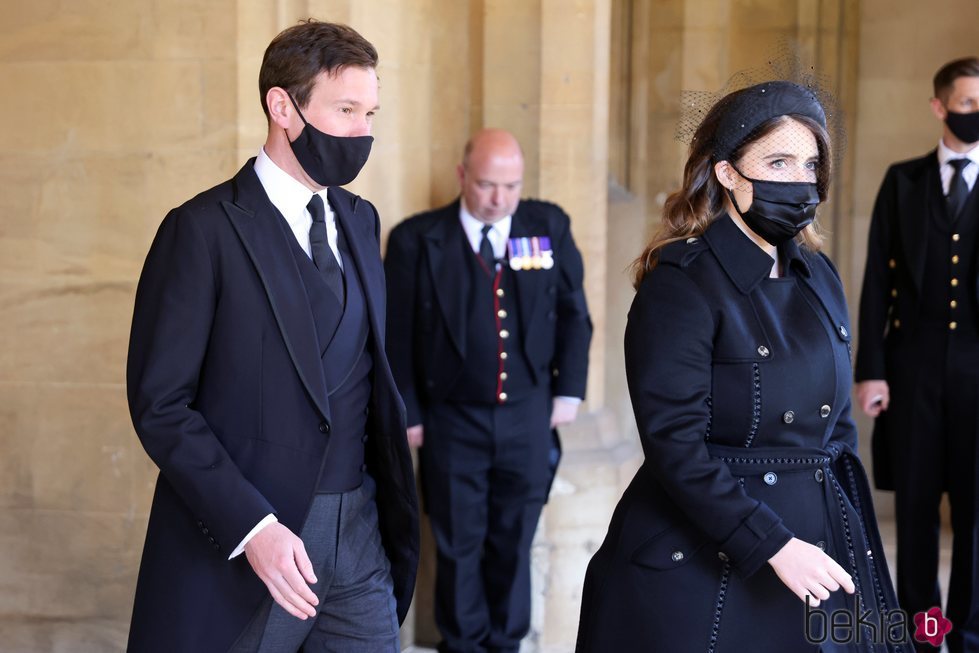 Eugenia de York y Jack Brooksbank en el funeral del Duque de Edimburgo