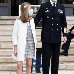 El Rey Felipe y la Princesa Leonor en la puesta a flote del Submarino S-81 Isaaac Peral en Cartagena