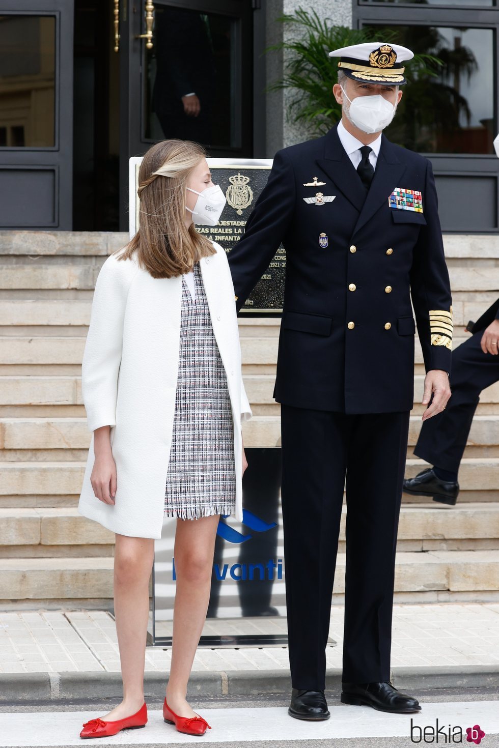 El Rey Felipe y la Princesa Leonor en la puesta a flote del Submarino S-81 Isaaac Peral en Cartagena