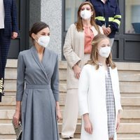 La Reina Letizia y la Princesa Leonor en la puesta a flote del Submarino S-81 Isaaac Peral en Cartagena