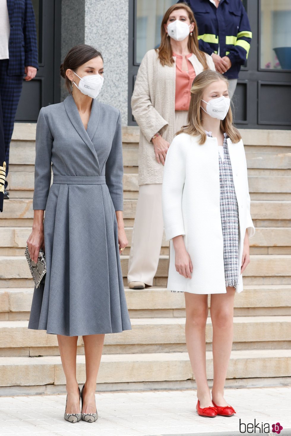 La Reina Letizia y la Princesa Leonor en la puesta a flote del Submarino S-81 Isaaac Peral en Cartagena