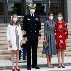 Los Reyes Felipe y Letizia, la Princesa Leonor y la Infanta Sofía en la puesta a flote del Submarino S-81 Isaaac Peral en Cartagena