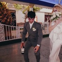 Sophie Turner y Joe Jonas, divertidos en su boda en Las Vegas