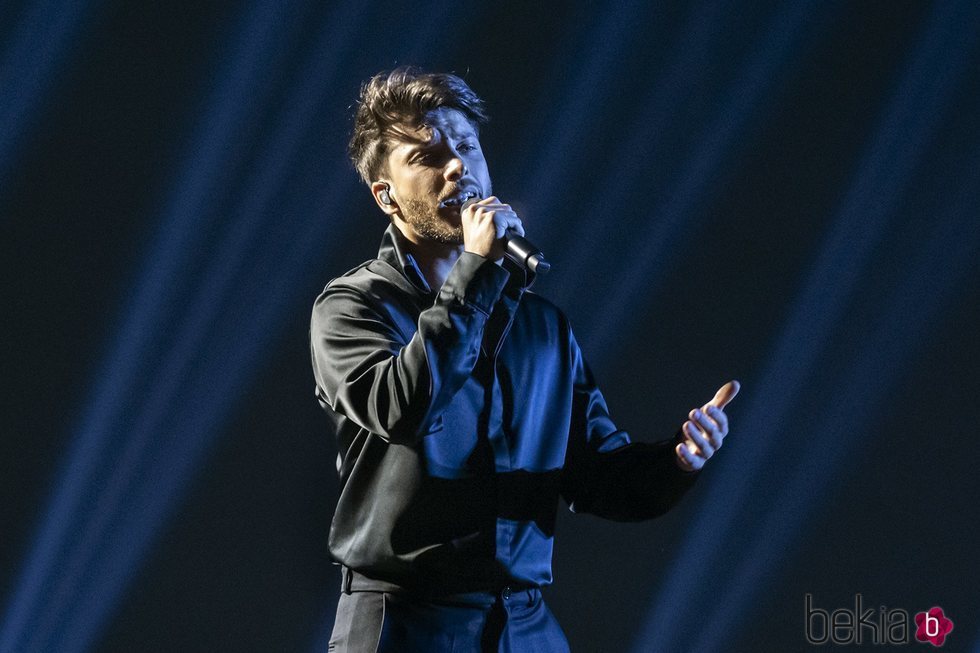 Blas Cantó es fotografiado durante el primer ensayo de Eurovisión 2021