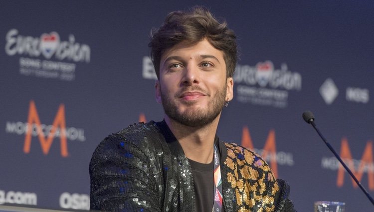 Blas Cantó en una rueda de prensa de Eurovisión 2021