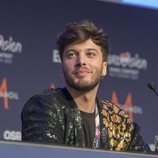 Blas Cantó en una rueda de prensa de Eurovisión 2021