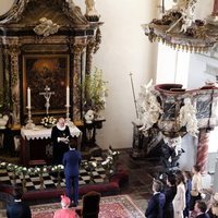 Christian de Dinamarca durante la celebración de su Confirmación en Fredensborg