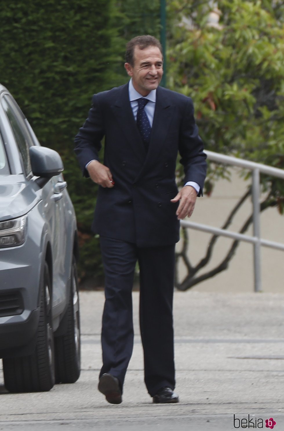 Alessandro Lequio en el funeral de la madre de Ana Obregón