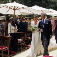 Belén Corsini con su padre, Juan Carlos Corsini, en su boda con Carlos Fitz-James Stuart