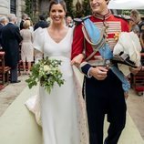 Carlos Fitz-James Stuart y Belén Corsini en su boda