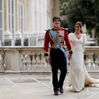 Carlos Fitz-James Stuart y Belén Corsini el día de su boda