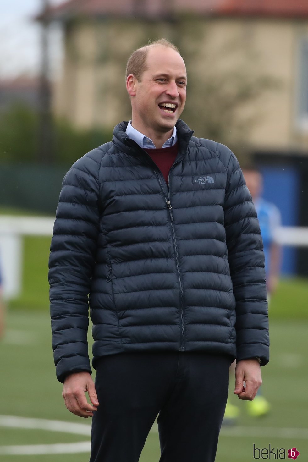 El Príncipe Guillermo en el Ainslie Park Stadium de Edimburgo