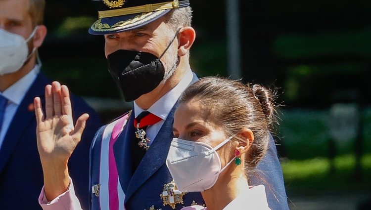 Los Reyes Felipe y Letizia presidiendo el Día de las Fuerzas Armadas 2021 en Madrid