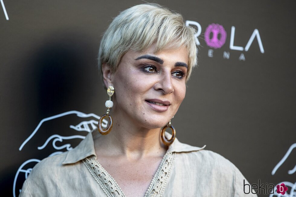 Ana María Aldón en el photocall de un concierto de Pitingo en Madrid