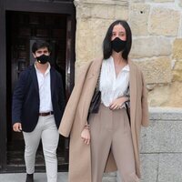 Victoria Federica y Jorge Bárcenas en el bautizo de la hija de María García de Jaime y Tomás Páramo