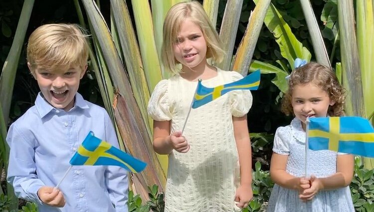 Leonor, Nicolás y Adrienne de Suecia celebran el Día Nacional de Suecia 2021 en Miami