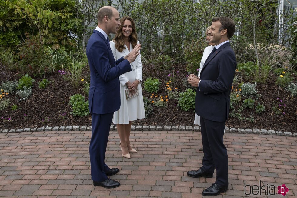 El Príncipe Guillermo y Kate Middleton con los Macron en la cumbre del G7 en Cornualles