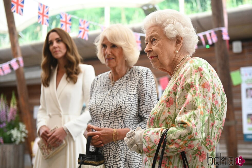 La Reina Isabel, Camilla Parker y Kate Middleton en la Cumbre del G7 en Cornualles