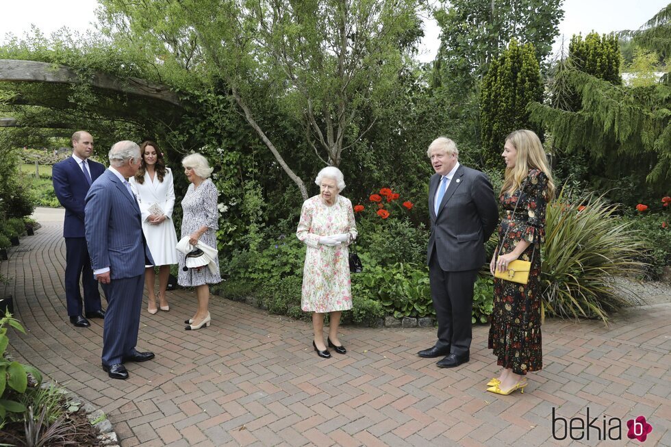 La Familia Real Británica con Boris Johnson y Carrie Symonds en la Cumbre del G7 en Cornualles