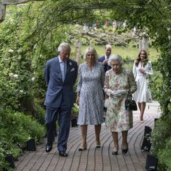 La Reina Isabel, el Príncipe Carlos, Camilla Parker, el Príncipe Guillermo y Kate Middleton en la Cumbre del G7