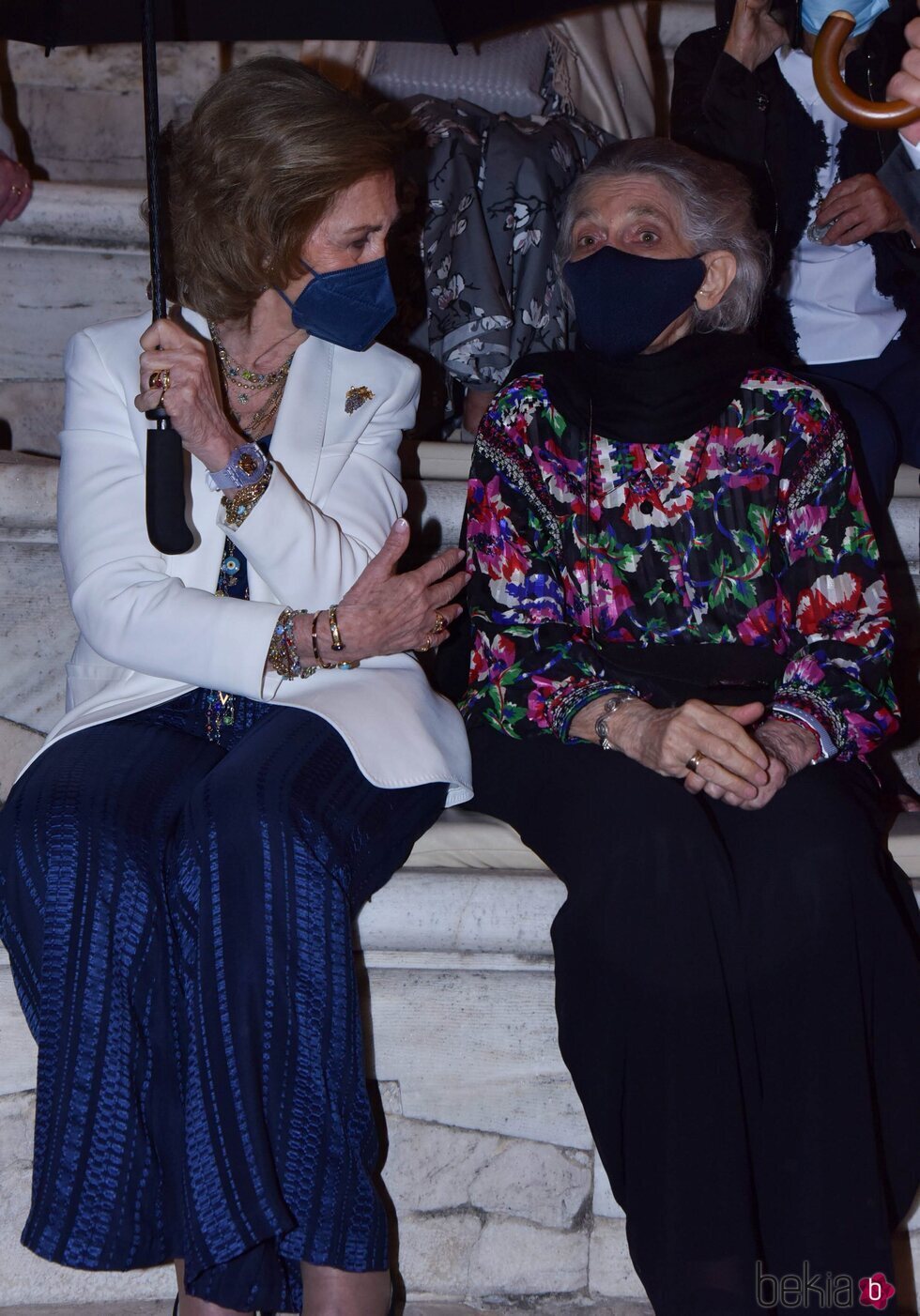 La Reina Sofía e Irene de Grecia en un concierto en Atenas