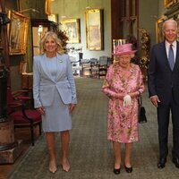 La Reina Isabel con Joe y Jill Biden en Windsor Castle