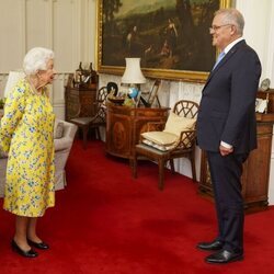 La Reina Isabel y Scott Morrison en Windsor Castle