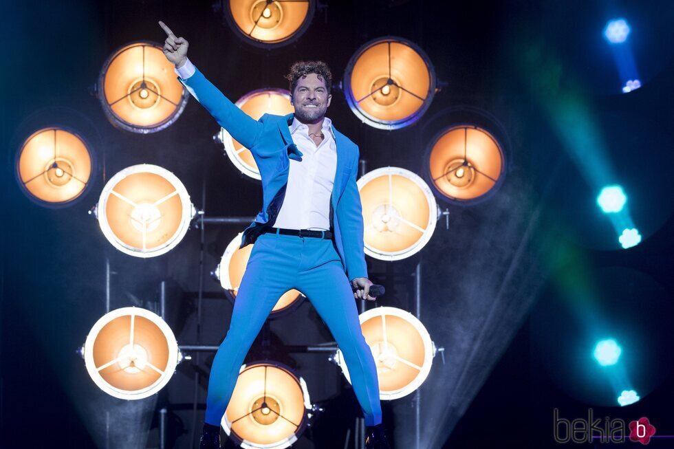 David Bisbal durante su concierto de inicio de gira en Madrid