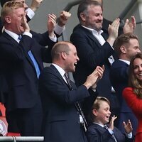 El Príncipe Jorge con los Duques de Cambridge, emocionado en el partido de la Eurocopa 2020 entre Inglaterra y Alemania