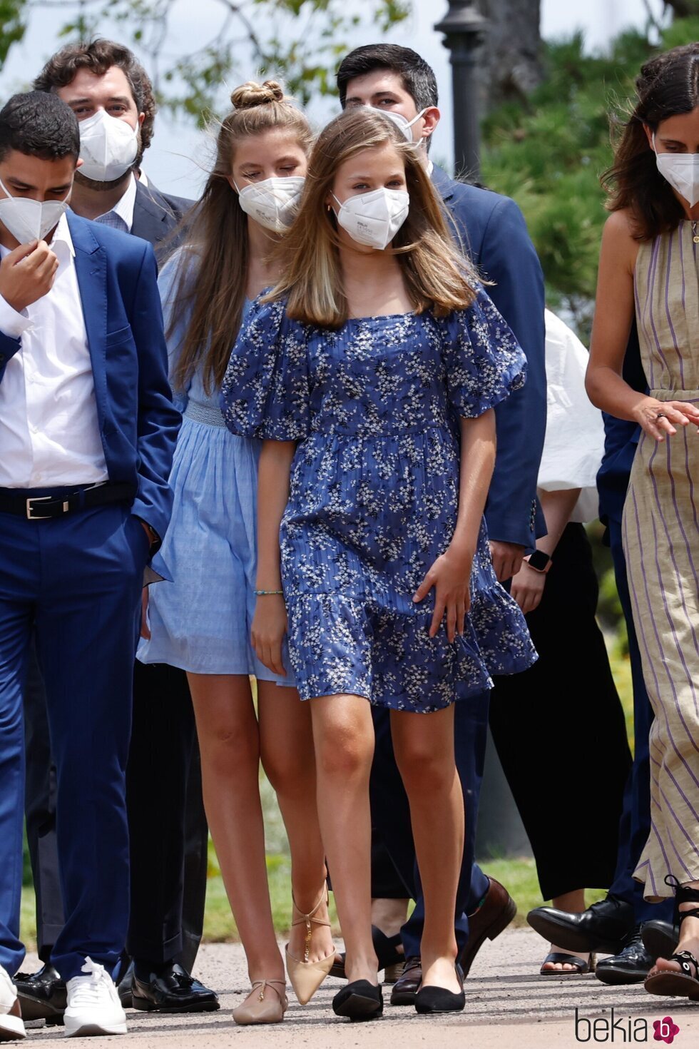 La Princesa Leonor y la Infanta Sofía en un acto de los Premios Princesa de Girona 2020 y 2021