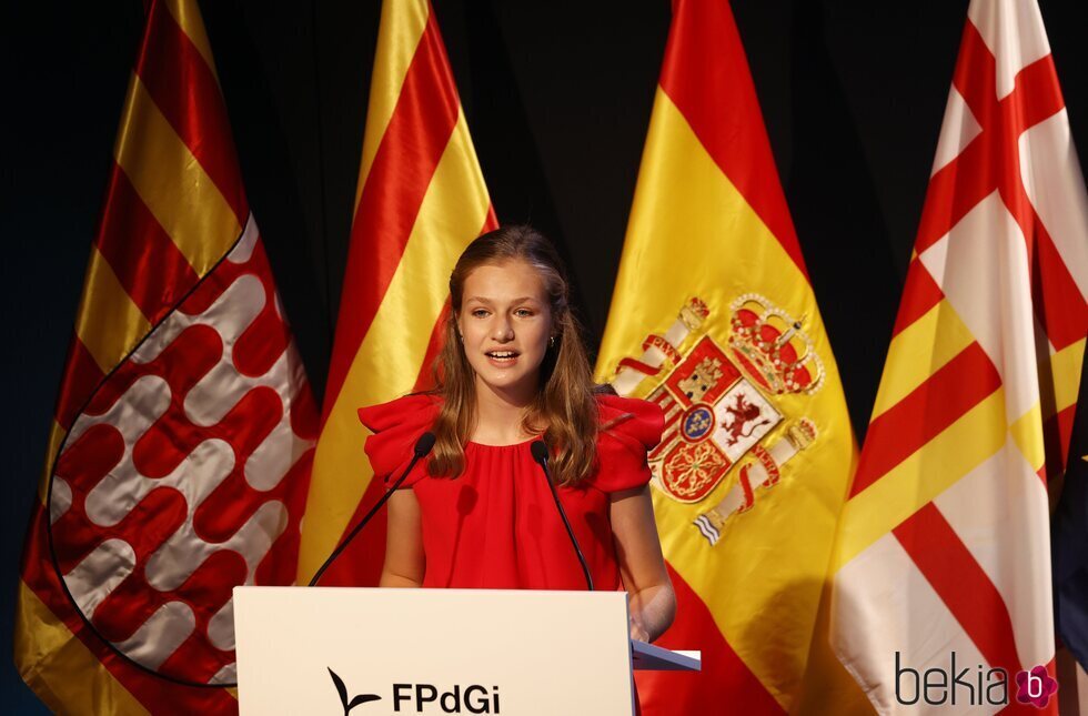 La Princesa Leonor da un discurso en los Premios Princesa de Girona 2020 y 2021