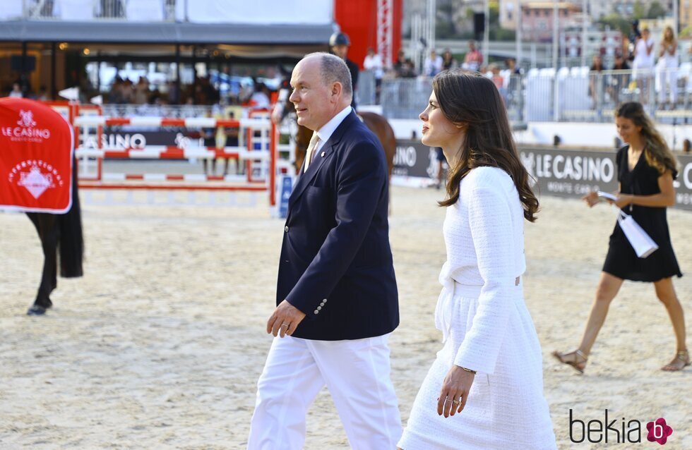 Alberto de Mónaco y Carlota Casiraghi en el Concurso de Saltos de Monte-Carlo 2021