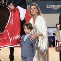 Carolina de Mónaco y Raphaël Elmaleh en el Concurso de Saltos de Monte-Carlo 2021