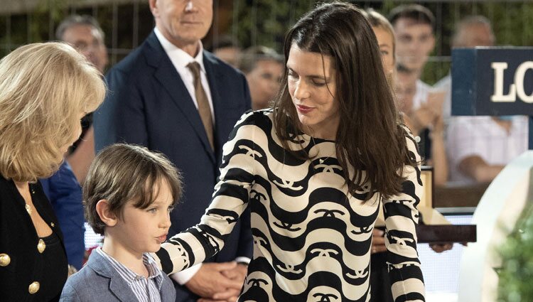 Carlota Casiraghi y Raphaël Elmaleh en el Concurso de Saltos de Monte-Carlo 2021