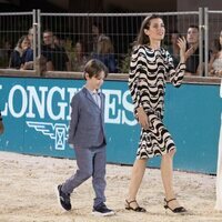 Carolina de Mónaco, Carlota Casiraghi y Raphaël Elmaleh en el Concurso de Saltos de Monte-Carlo 2021