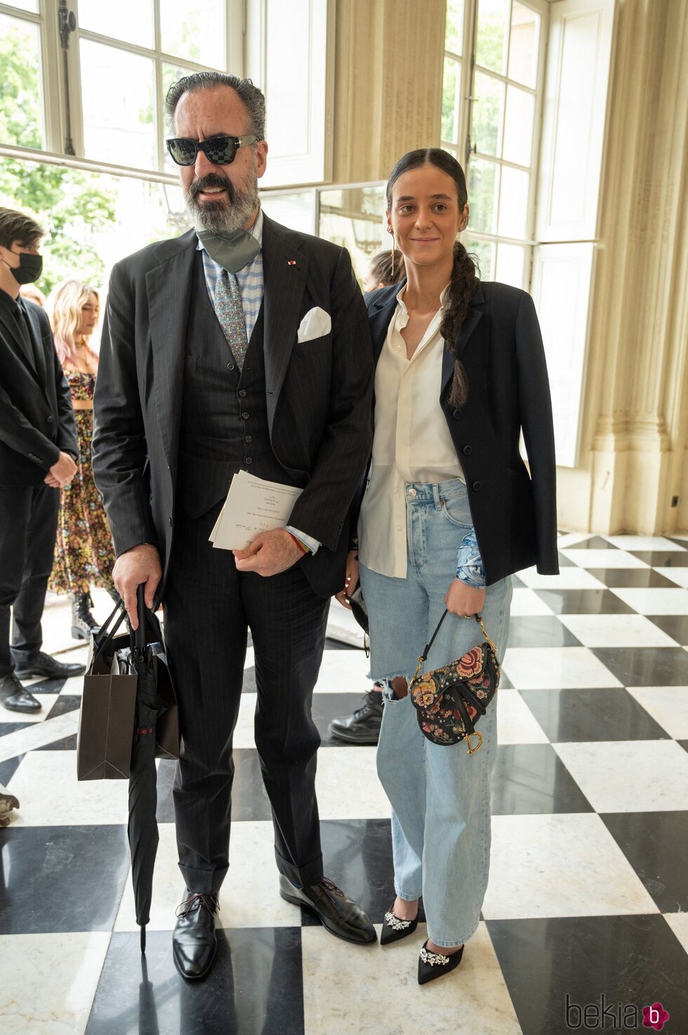 Jaime de Marichalar y Victoria Federica en el desfile de Alta Costura de Dior Otoño/Invierno 2021