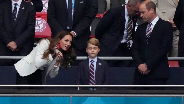 El Príncipe Jorge y los Duques de Cambridge en la final de la Eurocopa 2020