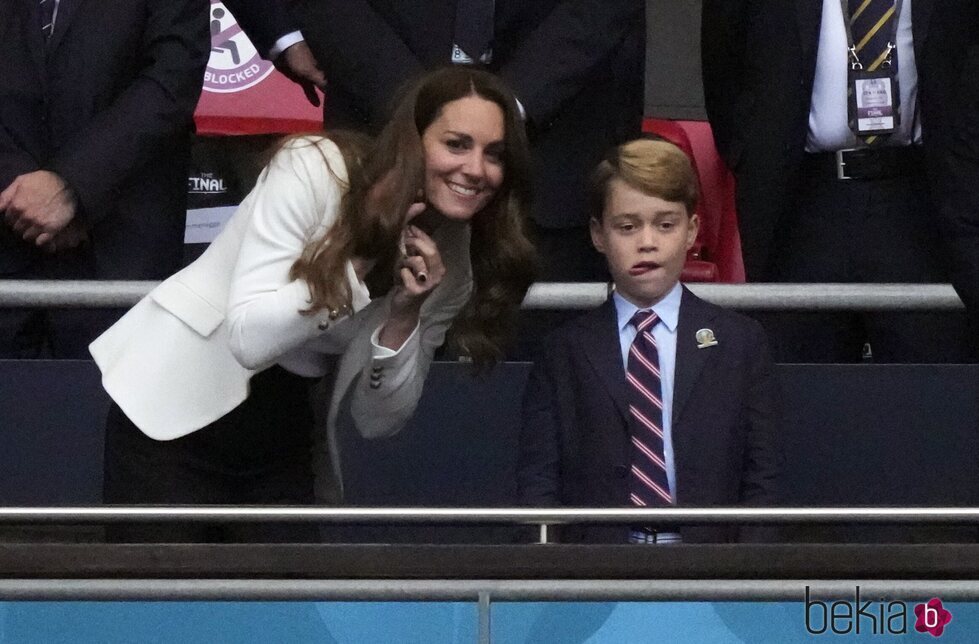 Kate Middleton y el Príncipe Jorge en la final de la Eurocopa 2020