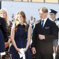 Ingrid Alexandra y Sverre Magnus de Noruega en el homenaje nacional por el décimo aniversario de los atentados de Oslo y Utøya